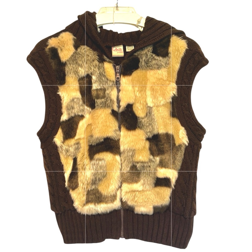 Apollo Patchwork Zip-Up Hooded Sweater - image 1